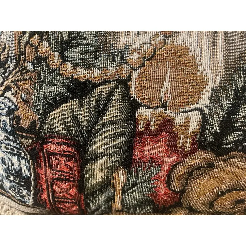 VTG Travis Spencer Christmas Pillows Set of 2 Tapestry Santa Sparkle Holiday